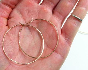 14k Rose Gold-filled Hoop Earrings, 4 cm Width