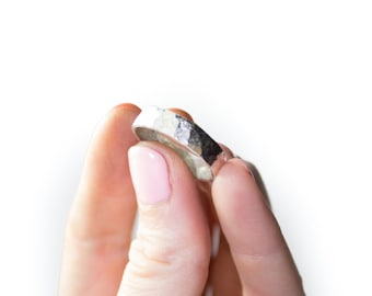 Sterling Silver Hammered Ring, Inclusive Size Range