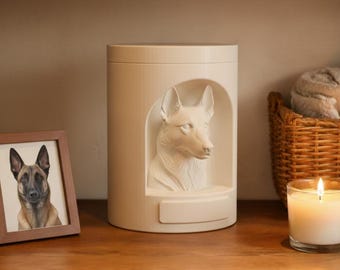Belgian Malinois Memorial Urn, 3D Print Files (STL & 3MF)