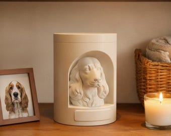 English Cocker Spaniel Memorial Urn, 3D Print Files (STL & 3MF)