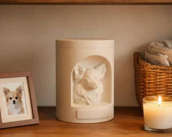 Long-Haired Chihuahua Memorial Urn, 3D Print Files (STL & 3MF)