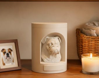 English Bulldog Memorial Urn, 3D Print Files (STL & 3MF)