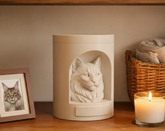Maine coon Memorial Urn, 3D Print Files (STL & 3MF)