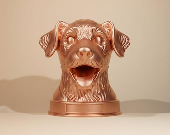 Joyful Jackapoo 3D Bust Statue, Happy Jackapoo STL File, Gift for Jackapoo Lovers