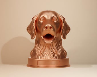 Flat-Coated Retriever STL File | 3D Printable Dog Bust (Digital Download)