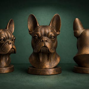 Bulldog Francés STL – Archivo STL y 3MF – Descarga digital – Modelo conmemorativo para mascotas imprimible en 3D