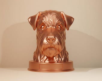 Soft Coated Wheaten Terrier STL File | 3D Printable Dog Bust (Digital Download)