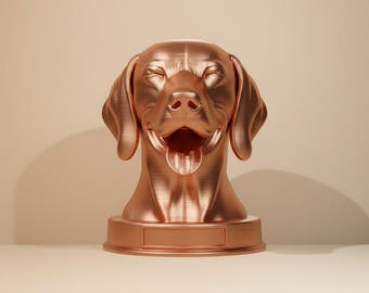 Joyful Vizsla 3D Bust Statue, Happy Vizsla STL File, Gift for Vizsla Lovers