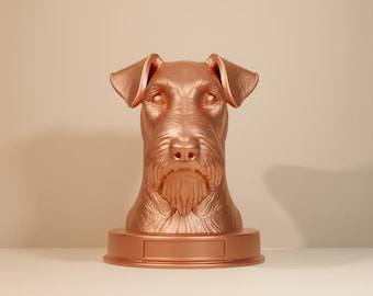 Airedale Terrier Bust | 3D Printable Dog Figurine (Digital Download)