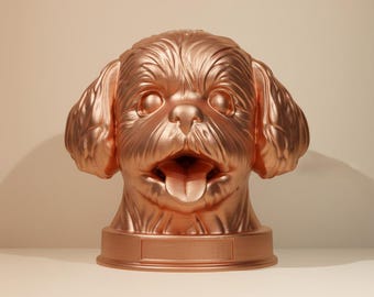 Shih-Poo (Shih Tzu + Poodle) STL File | 3D Printable Dog Bust (Digital Download)