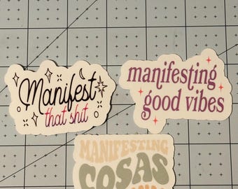 Manifestation Sticker Collection | Holographic or Glossy