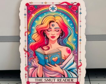 The Smut Reader Tarot Sticker | Kindle Sticker | Bookish Sticker for Readers