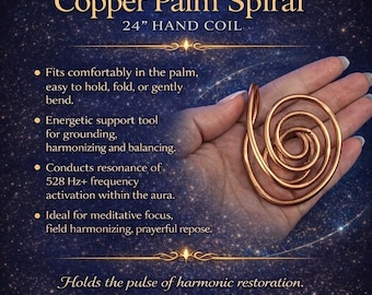 Espiral de cobre de resplandor profundo – Armonizador de energía (24”) / Bobina de conexión a tierra para estabilización de campo