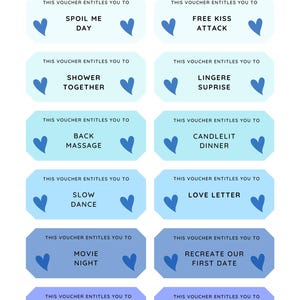 Coupons amour pour la fête des pères – Cadeau romantique à imprimer de la part d'une femme à son mari