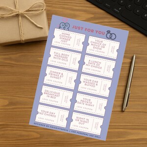 Cupones románticos para el Día del Padre, Libro de cupones, Manualidades, Regalos para papá, Ideas de regalos para papá, Regalos para el Día del Padre de mi esposa