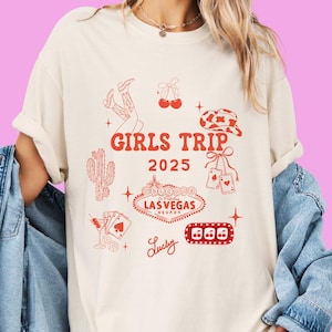 Girls Trip 2025 Las Vegas T-Shirt Bachelorette Party Matching Tees