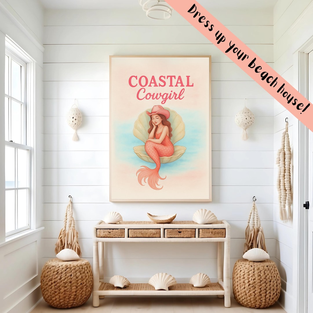 Coastal Airbnb Wall Art Ideas Beach House Decor Coastal Cowgirl Wall ...