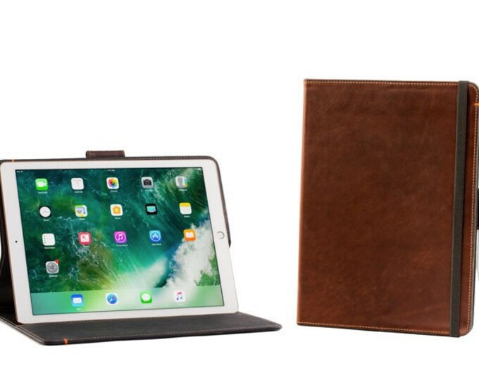 The Oxford Leather Ipad Pro 12.9 Case With Pencil Holder Etsy