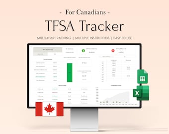TFSA Tracker Spreadsheet Canadian Excel Google Sheets Budget Template