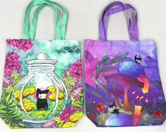 Tote Bag - Little Spirits - fantasy multi purpose bag