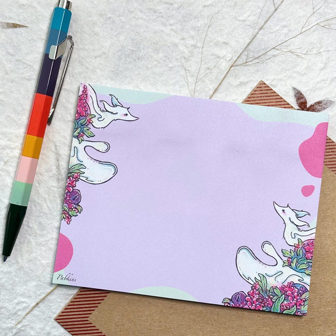 Smoke Fox Sticky Note - Etsy