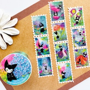 Verzauberter Garten Washi Tape - Stempel im Stil, illustrierte Fantasy