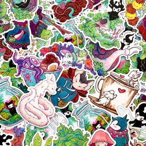 Sticker Bomb Pack - Assortment of Random vinyl stickers  - Sticker Pack, Planner Journal scrapbook supplies, cute kawaii stickers