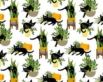 Cat Mat | Cats in Plants - Various | Cat Bed | Crinkle Mat | Kitten Sleeping Mat | Quilted Kitty Product | Pet Lover Gift