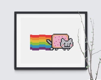 Nyan Cat - Geeky Cross Stitch Pattern