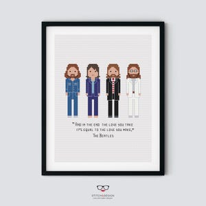The Beatles, Abbey Road - Cross Stitch Pattern - Instant Download
