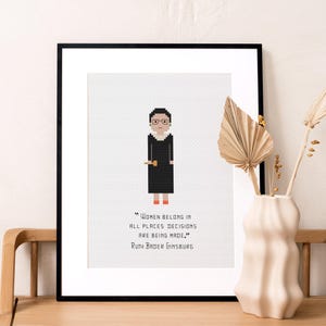 Ruth Bader Ginsburg - Kultige Frauen - Kreuzstich Muster - Instant Download