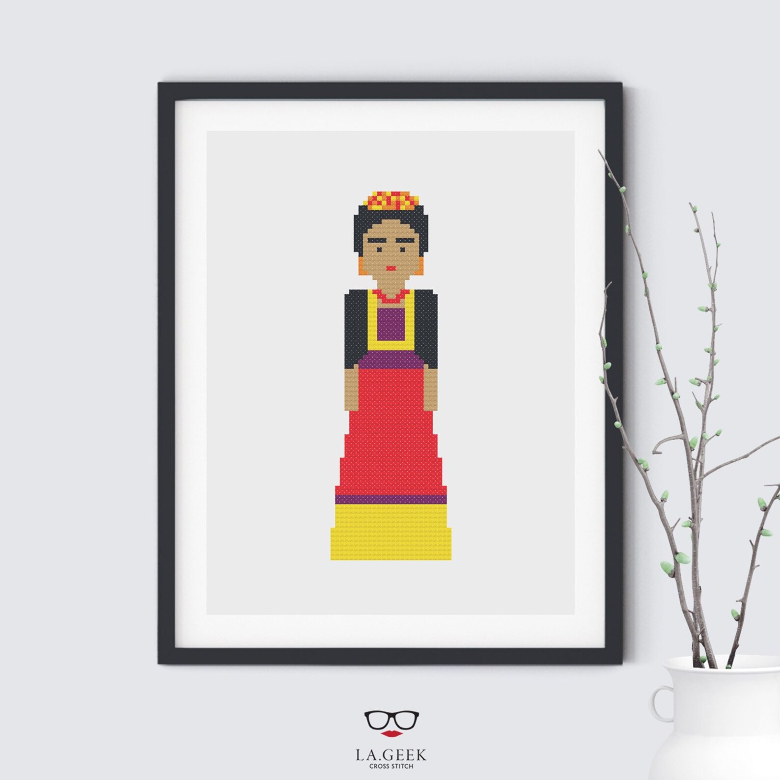 Frida Kahlo Cross Stitch Pattern Instant Download | Etsy