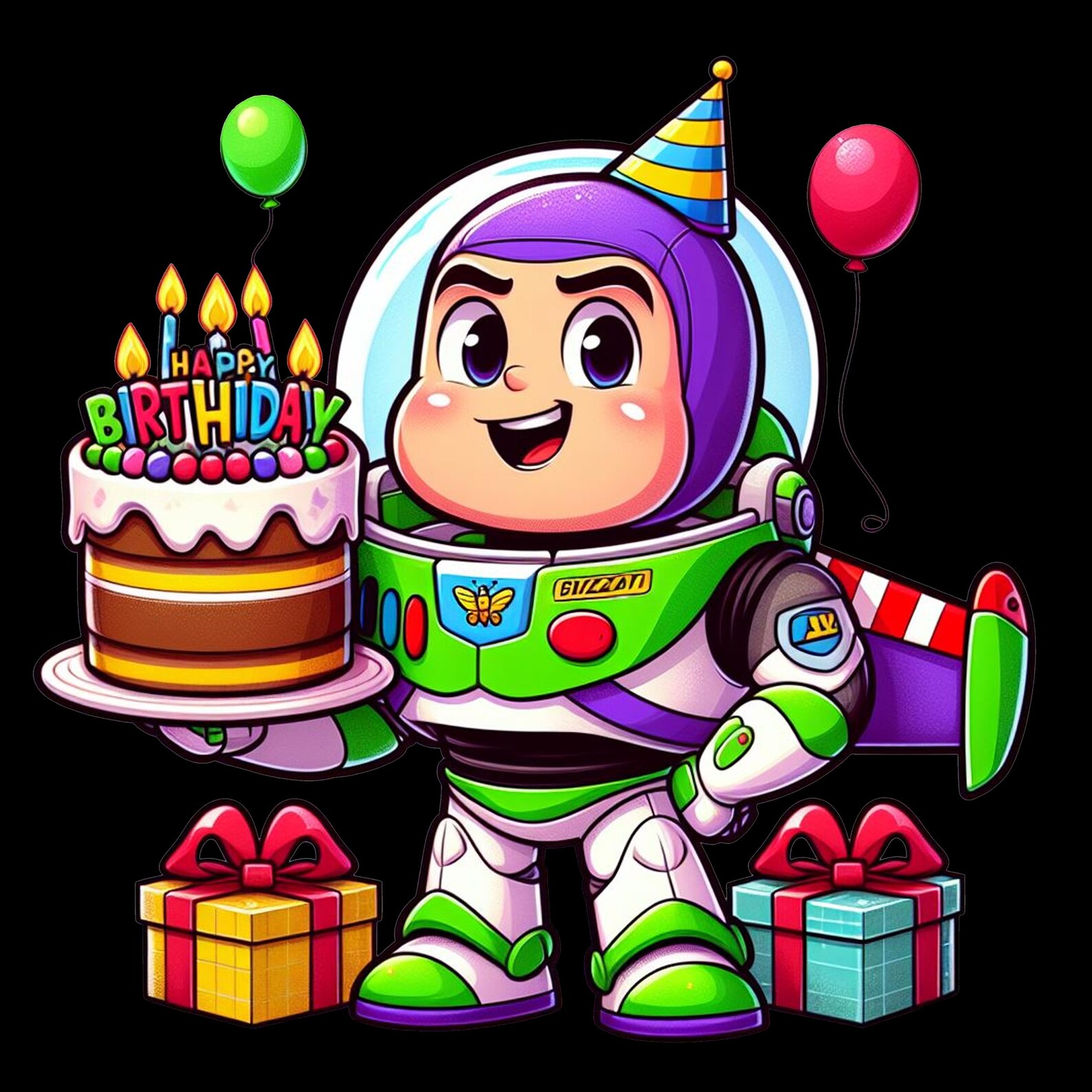 Buzz Lightyear Happy Birthday - Etsy
