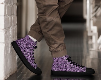 Purple Men’s Streetwear High Top Shoes