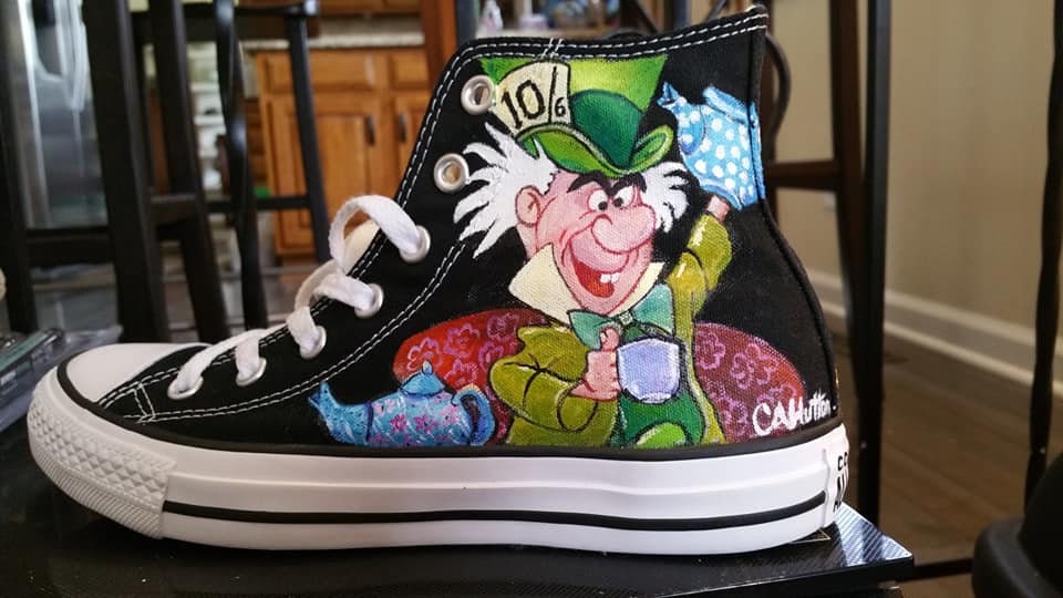 Custom Hand Painted Converse Low Top Shoes with Friends design