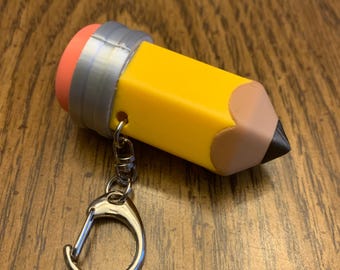 Pencil Fidget Clicker Keychain
