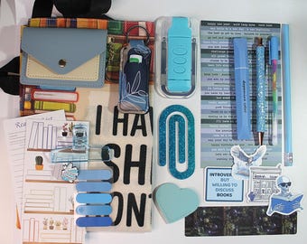 Book Lover Set: Bookish Tote, Keychain & Accessories