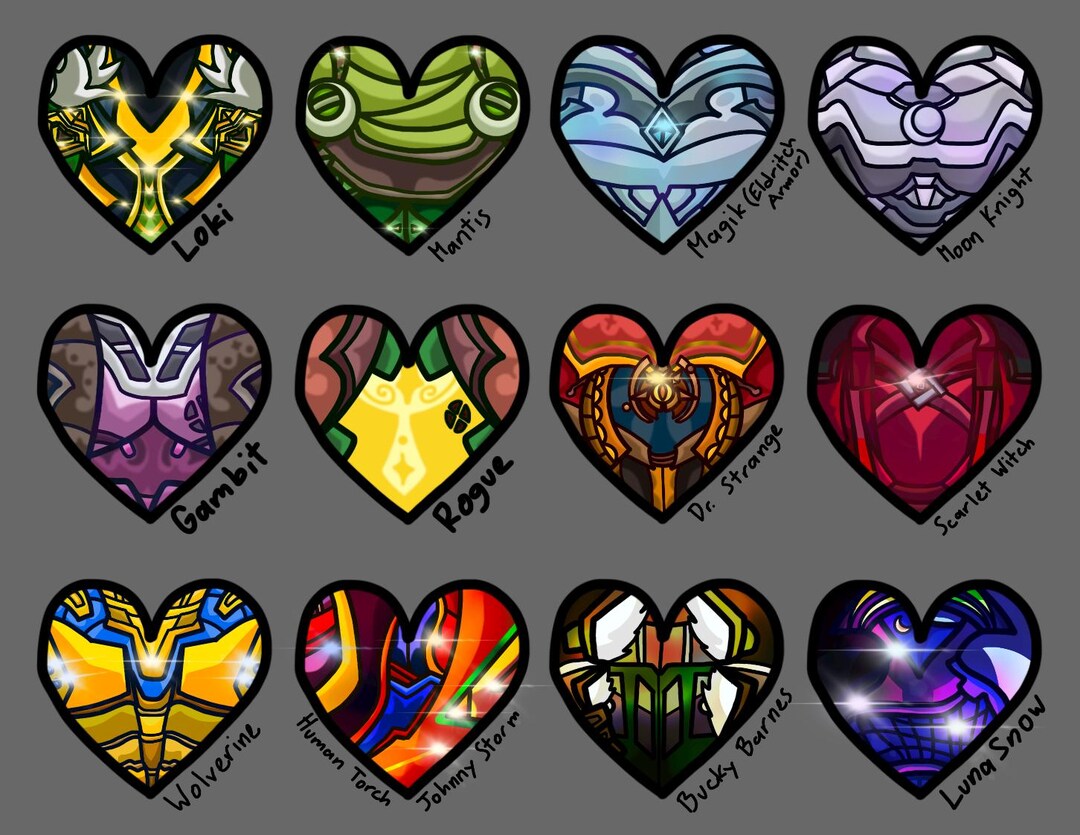 Marvel Rivals Heart Keychains - Etsy