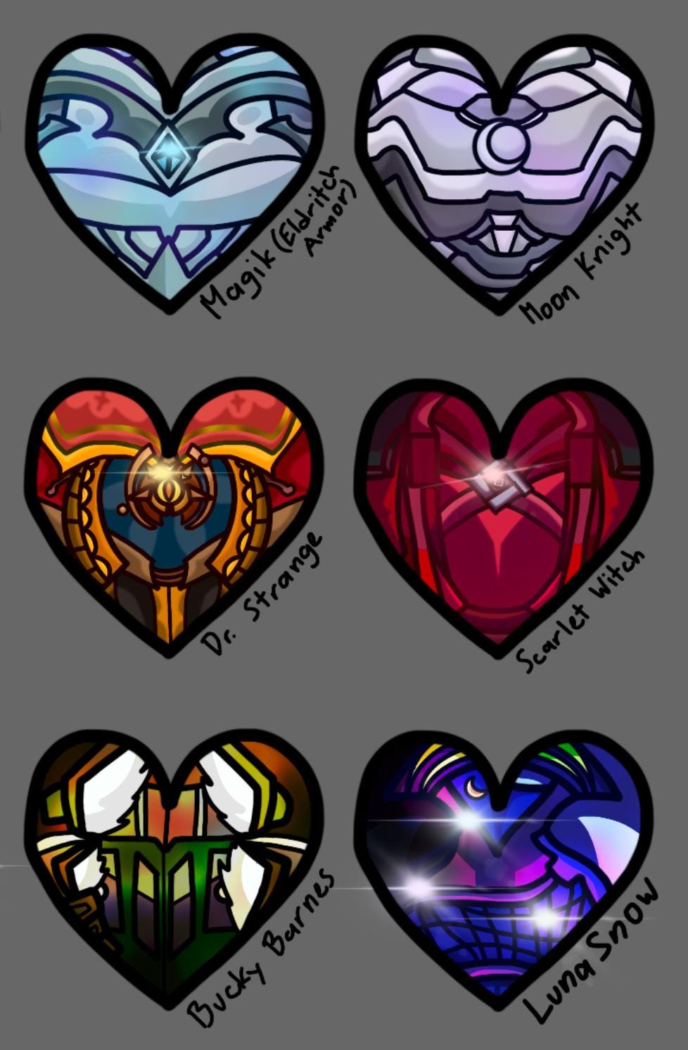 Marvel Rivals Heart Keychains - Etsy