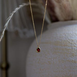 Necklace red stone gold - Etsy 日本