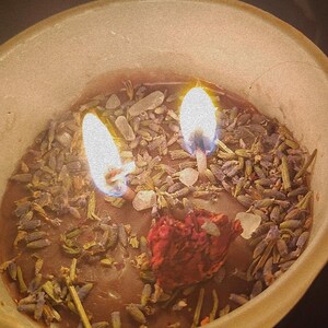 Lavender, Rose, Essential oils Candle homemade
