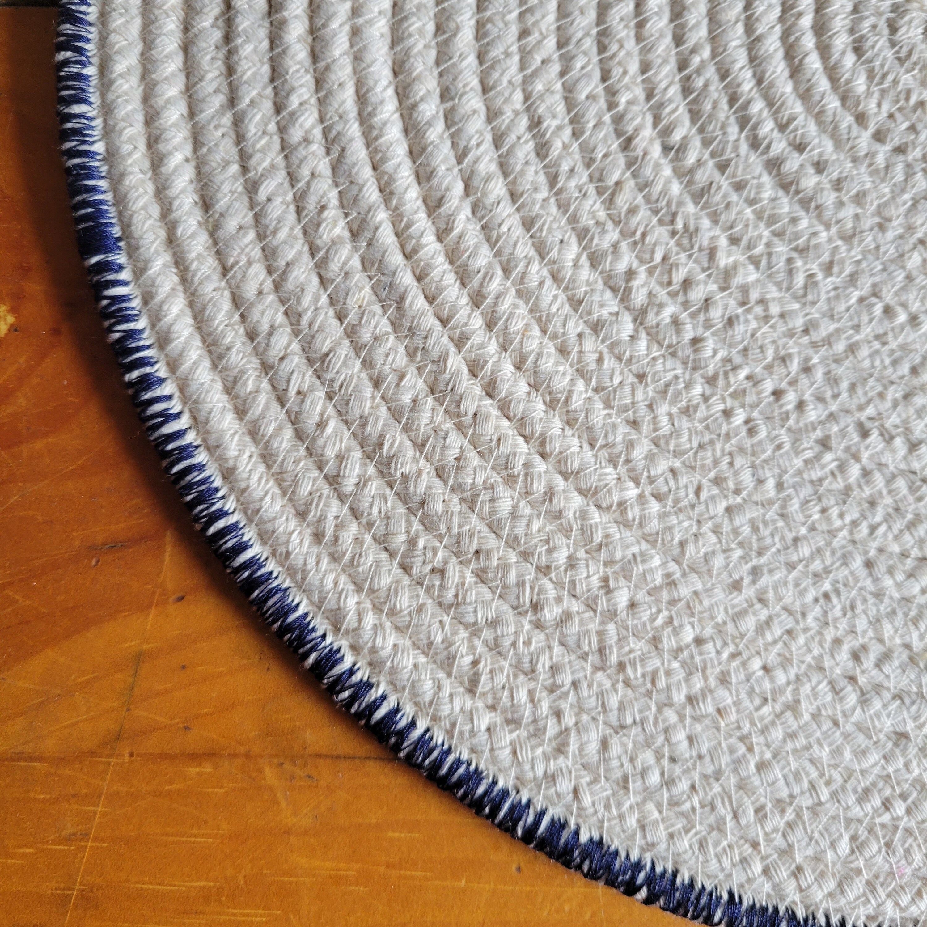 Natural Cotton Rope Table Mat Handmade Round Placemat Your Etsy