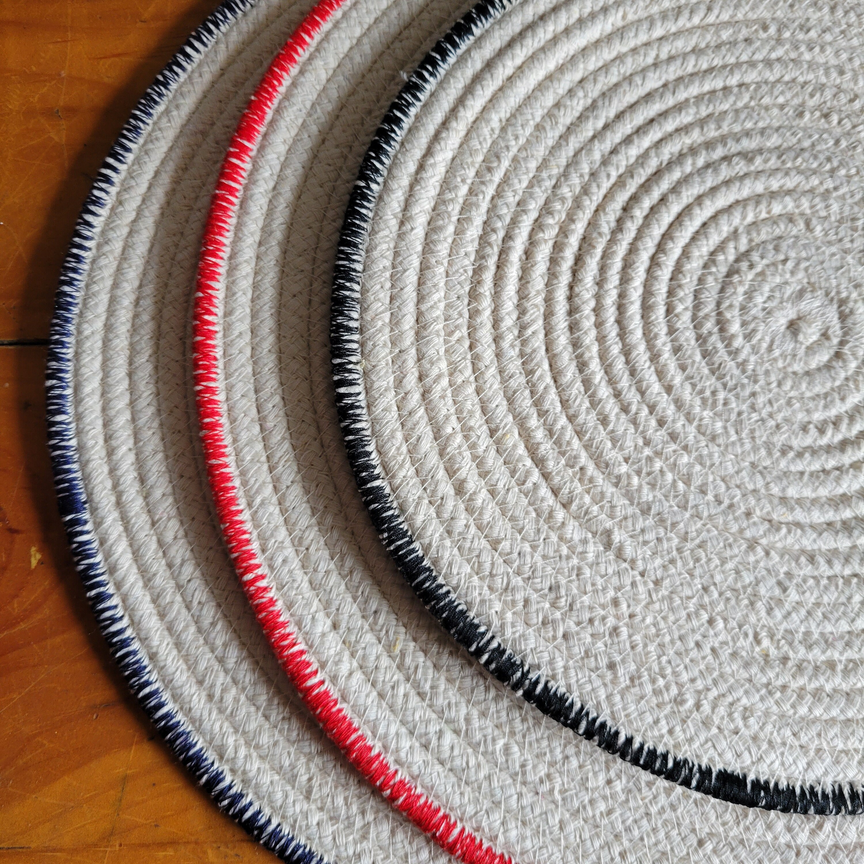 Natural Cotton Rope Table Mat Handmade Round Placemat Your Etsy