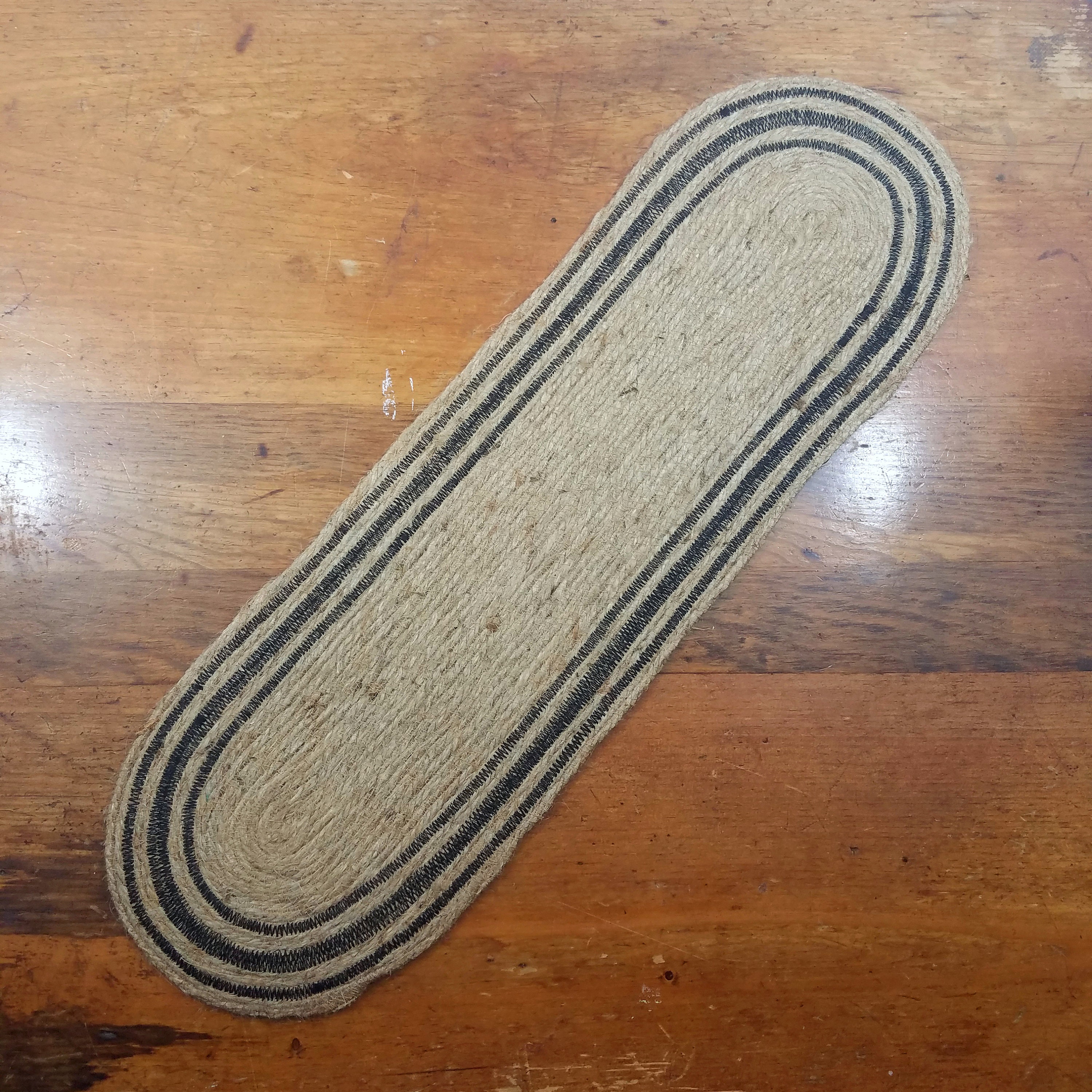 Jute Stair Treads Neutral Natural Rope Oval Rugs for Steps Etsy