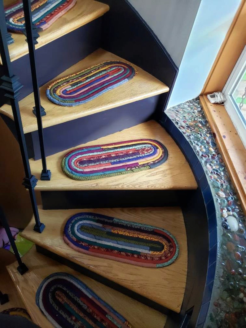 CUSTOM Stair Treads Any Size Any Color Any Pattern Oval Etsy