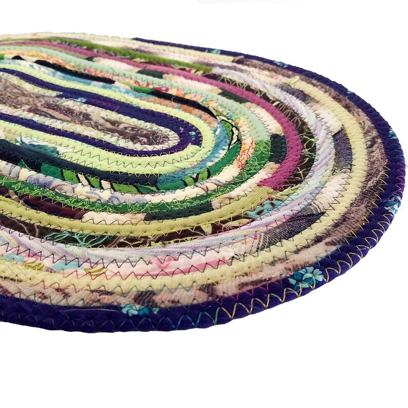 Multicolor Oval Fabric Placemat Made to Order Choose Your Etsy