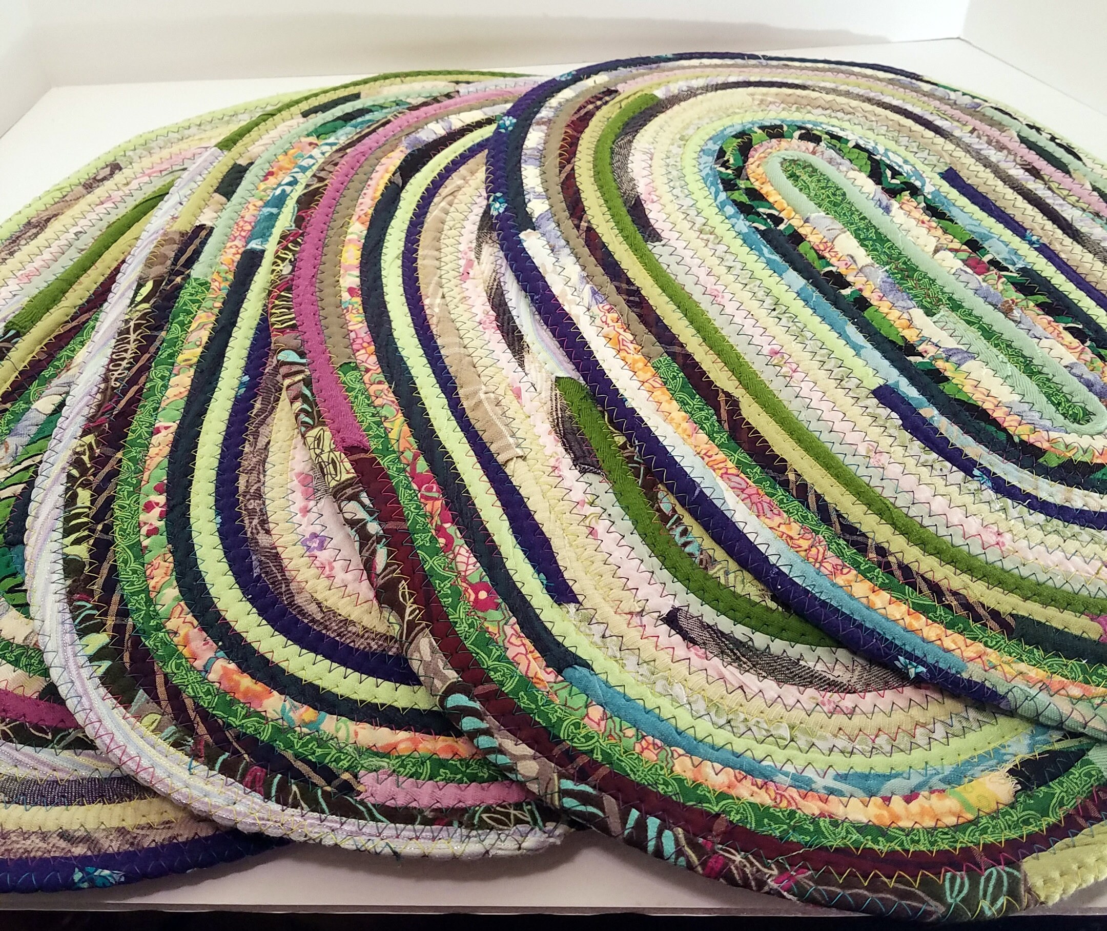 Multicolor Oval Fabric Placemat Made to Order Choose Your Etsy