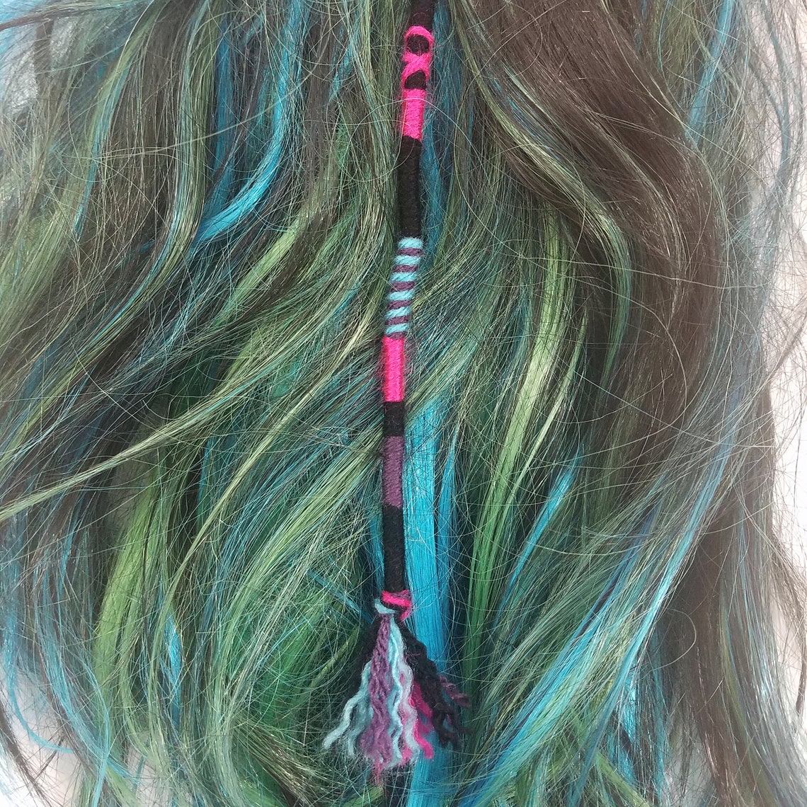 Yarn Fall Hippie Hair Wrap Qty 1 Custom Braid & Dreadlock Etsy