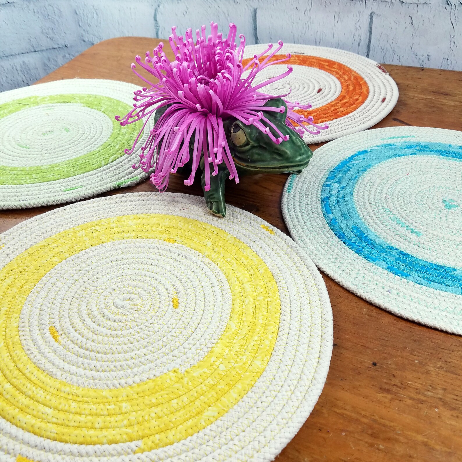Cotton Rope Table Mat Handmade Round Placemat YOU Choose Size Etsy