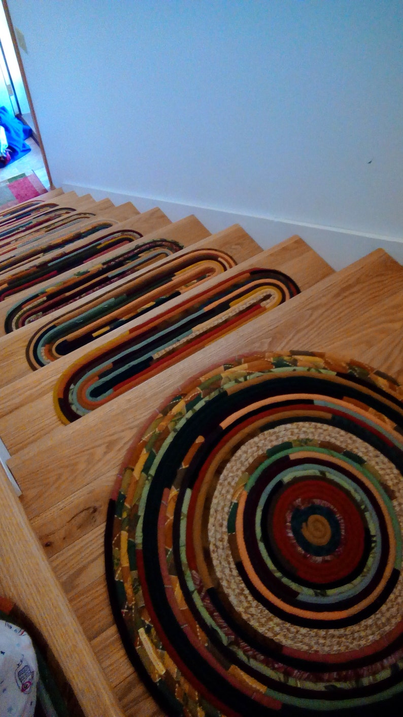CUSTOM Stair Treads Any Size Any Color Any Pattern Oval Etsy